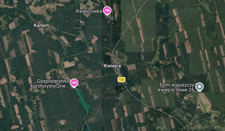 Działka rekreacyjna Kwiejce