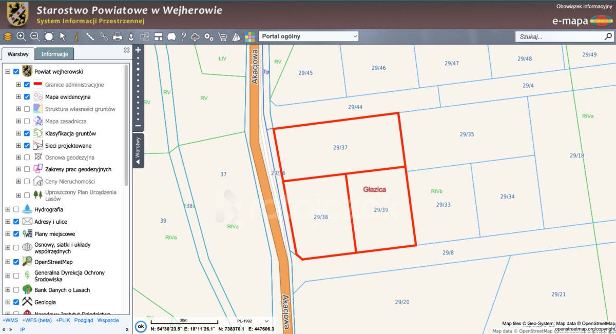 Działka budowlana Głazica, ul. Akacjowa. Zdjęcie 11