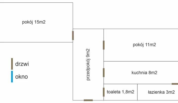 Mieszkanie 2-pokojowe Szczecin Centrum, ul. Kujawska