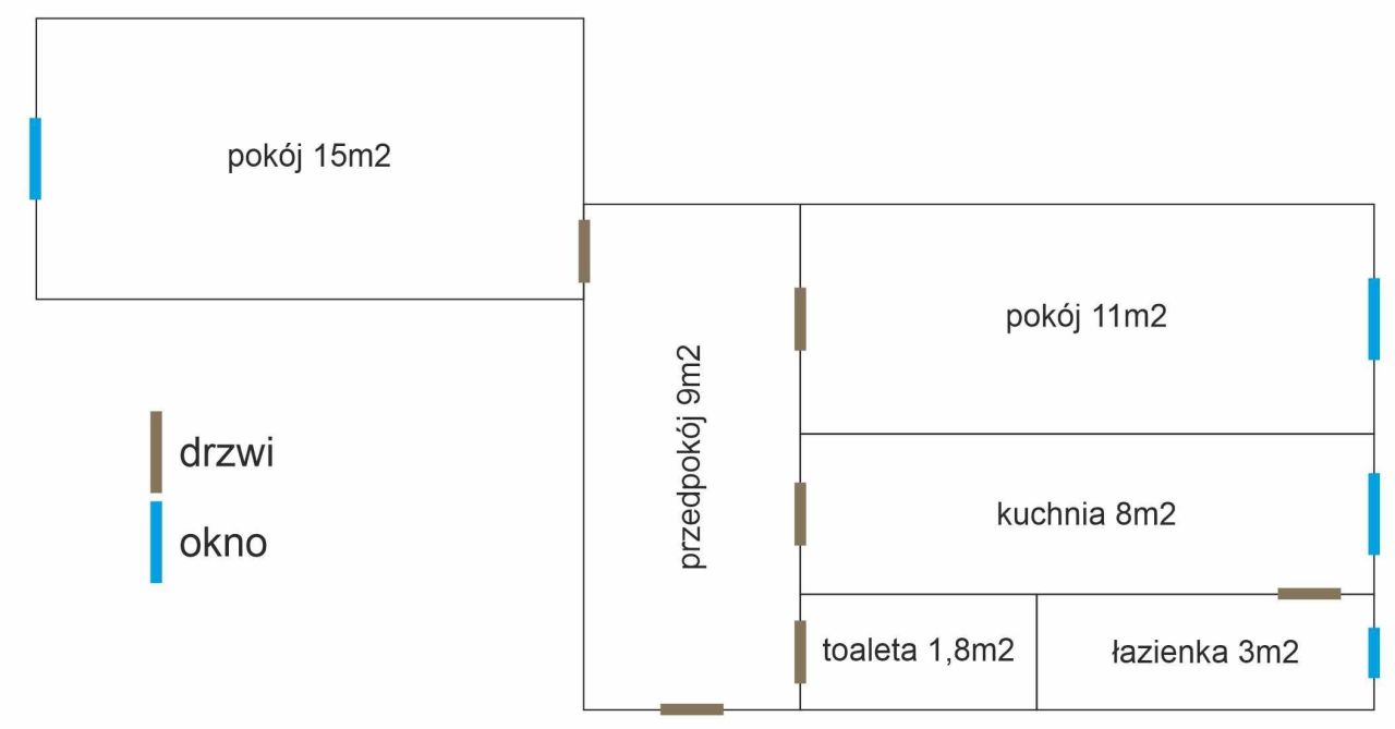 Mieszkanie 2-pokojowe Szczecin Centrum, ul. Kujawska. Zdjęcie 2