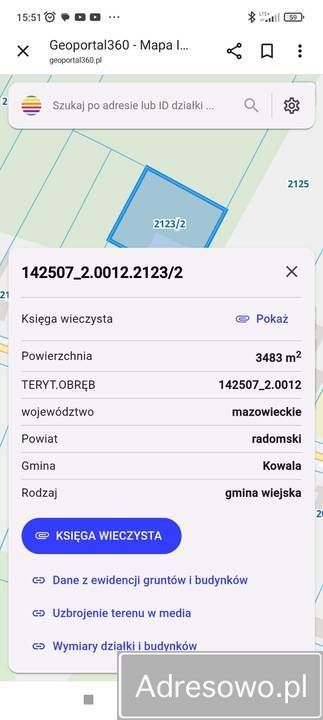Działka budowlana Kowala-Stępocina, ul. Marii Walewskiej. Zdjęcie 2