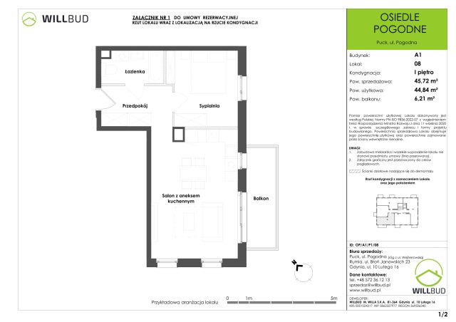 Mieszkanie 2-pokojowe Puck, ul. Pogodna. Zdjęcie 9