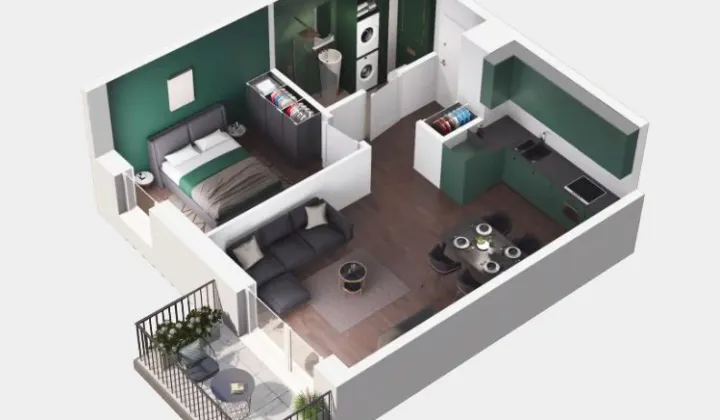 Mieszkanie 3-pokojowe Warszawa Praga-Południe, ul. Pawła Włodkowica