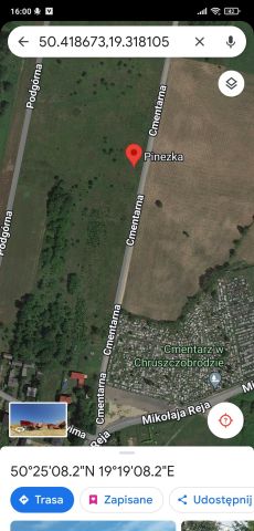 Działka rolno-budowlana Chruszczobród, ul. Cmentarna. Zdjęcie 1