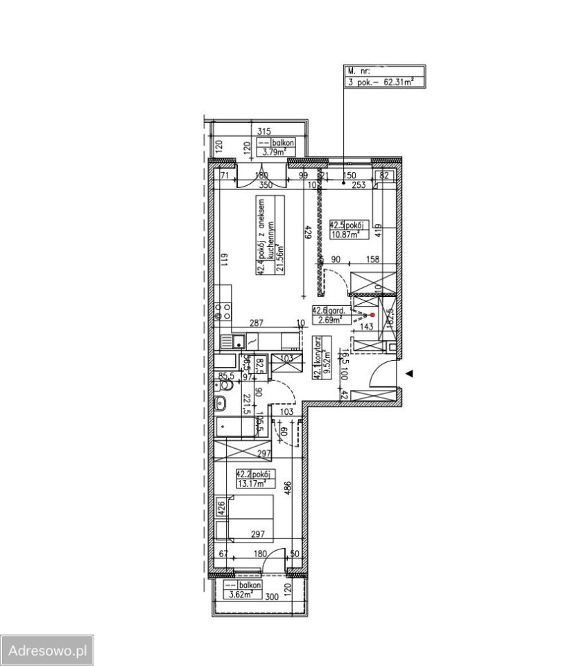 Mieszkanie 3-pokojowe Kraków Prądnik Czerwony, ul. Reduta. Zdjęcie 16