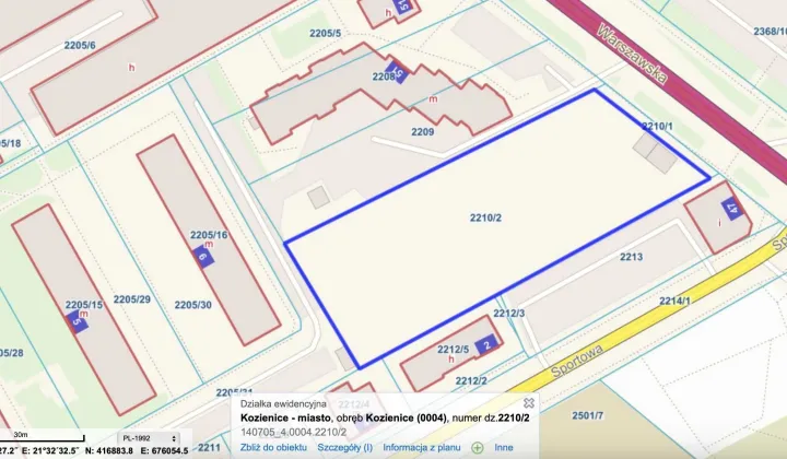 Działka inwestycyjna Kozienice