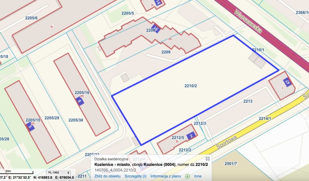 Działka inwestycyjna Kozienice