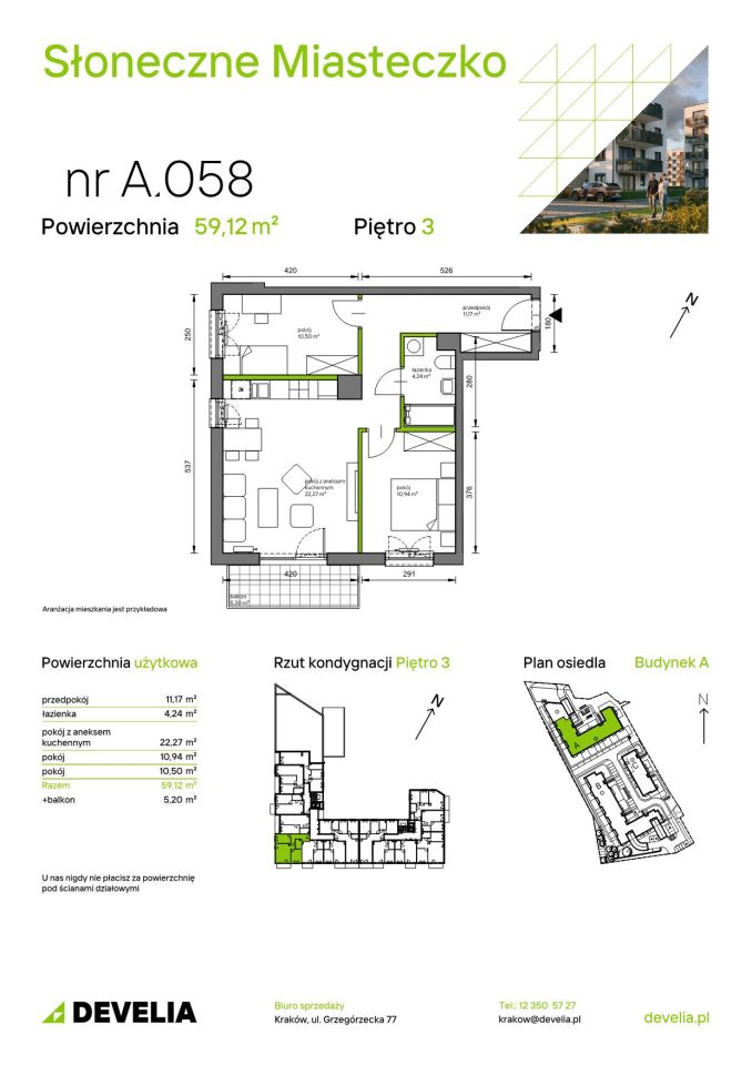 Mieszkanie 3-pokojowe Kraków Bieżanów, ul. Henryka i Karola Czeczów. Zdjęcie 7