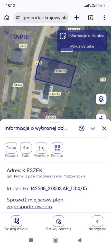 Działka budowlana Kieszek. Zdjęcie 3