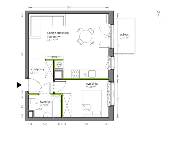 Mieszkanie 2-pokojowe Kraków Płaszów, ul. Myśliwska. Zdjęcie 25