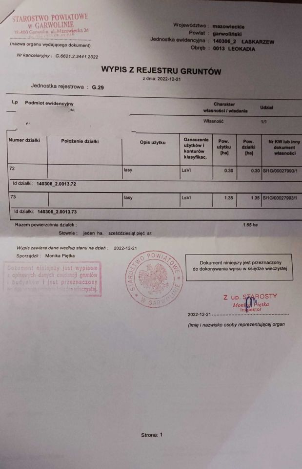 Działka leśna Leokadia. Zdjęcie 2