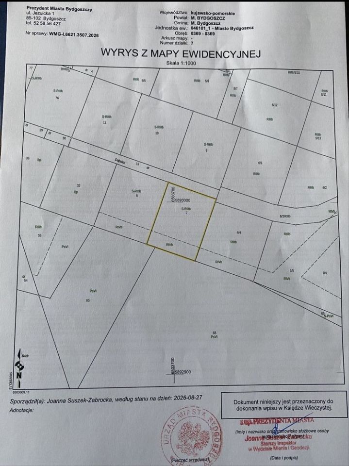 Działka budowlana Bydgoszcz, ul. Dąbska. Zdjęcie 1