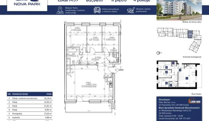 Mieszkanie 4-pokojowe Łomża, ul. Akademicka