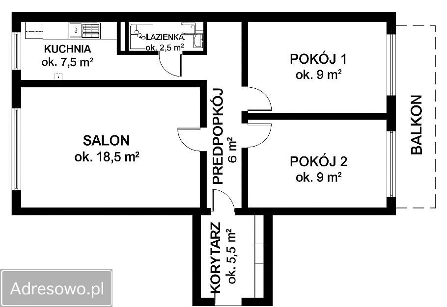 Mieszkanie 3-pokojowe Poznań Rataje, os. Lecha. Zdjęcie 11