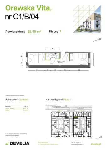 Mieszkanie 1-pokojowe Wrocław Ołtaszyn, ul. Orawska. Zdjęcie 7