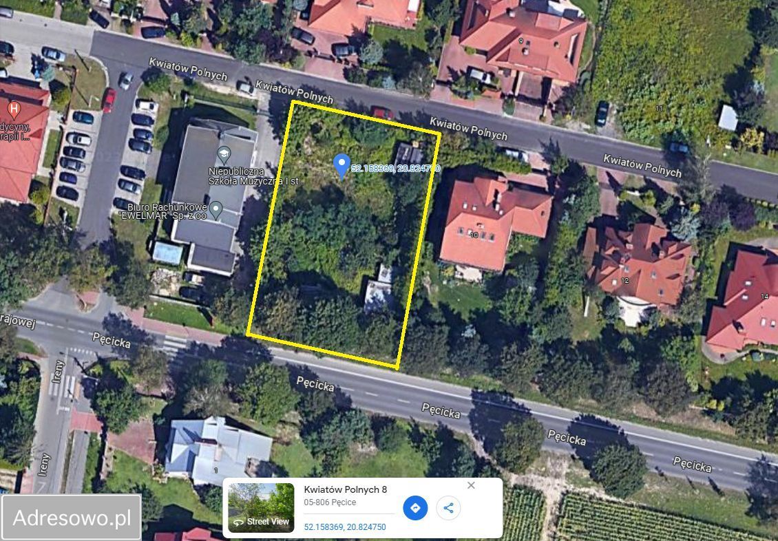 Działka budowlana Pęcice, ul. Kwiatów Polnych