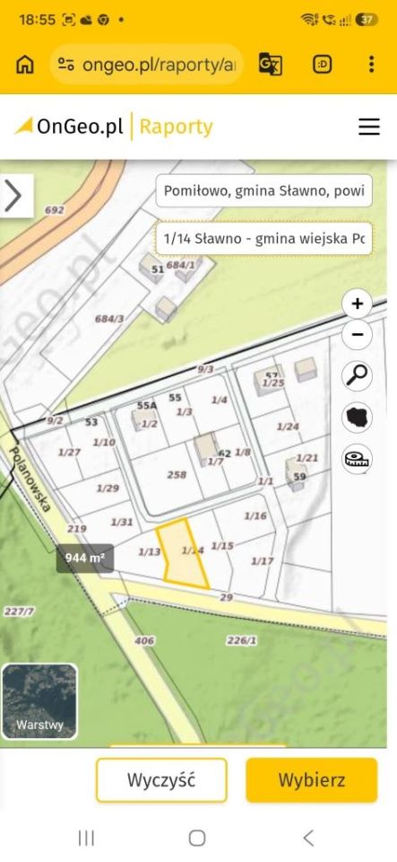 Działka budowlana Sławno, ul. Polanowska. Zdjęcie 1