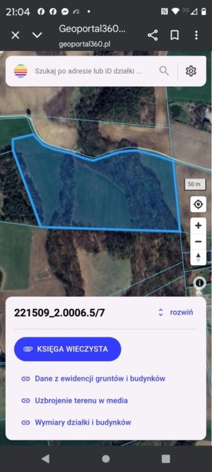 Działka rolna Głazica