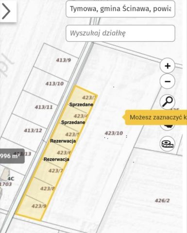 Działka budowlana Tymowa. Zdjęcie 1