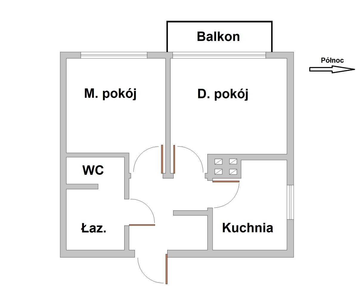 Mieszkanie 2-pokojowe Łuków, os. Unitów Podlaskich. Zdjęcie 2