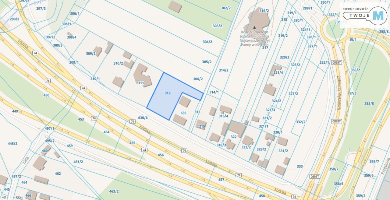 Działka inwestycyjna Kielce