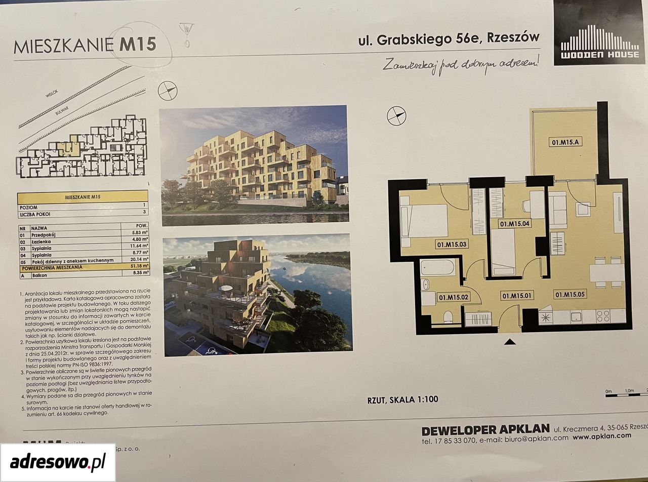Mieszkanie 3-pokojowe Rzeszów Drabinianka, ul. Władysława Grabskiego. Zdjęcie 20