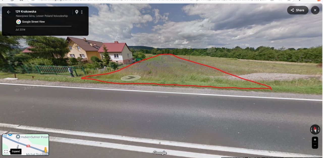 Działka inwestycyjna Nawojowa Góra Zastudnie, ul. Krakowska. Zdjęcie 2