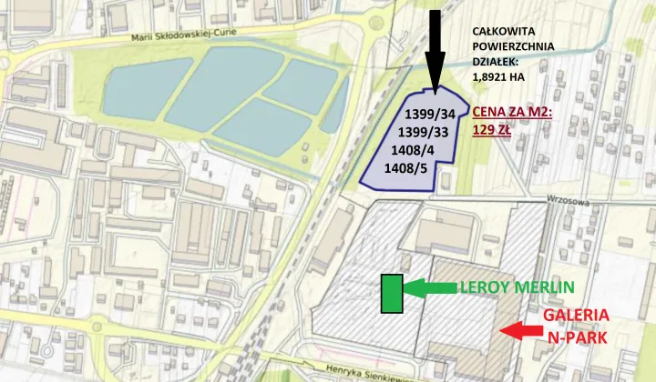 Działka inwestycyjna Tarnobrzeg Mokrzyszów, ul. Wrzosowa