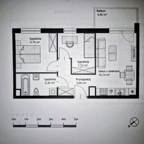 Mieszkanie 3-pokojowe Gdańsk Maćkowy, ul. Kazimierza Wielkiego. Zdjęcie 14