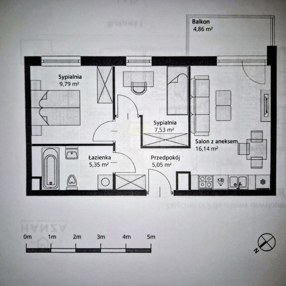 Mieszkanie 3-pokojowe Gdańsk Maćkowy, ul. Kazimierza Wielkiego. Zdjęcie 14