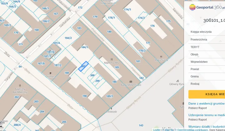 Działka budowlana Kalisz Centrum, ul. Główny Rynek