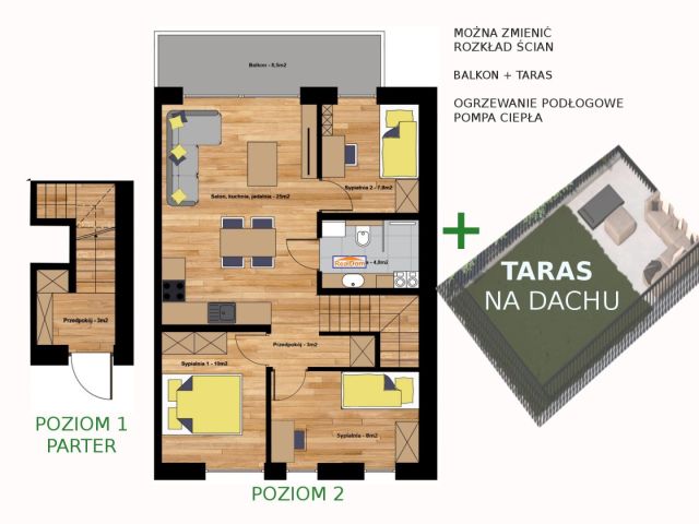 Mieszkanie 4-pokojowe Kraków Dębniki, ul. Spacerowa. Zdjęcie 3