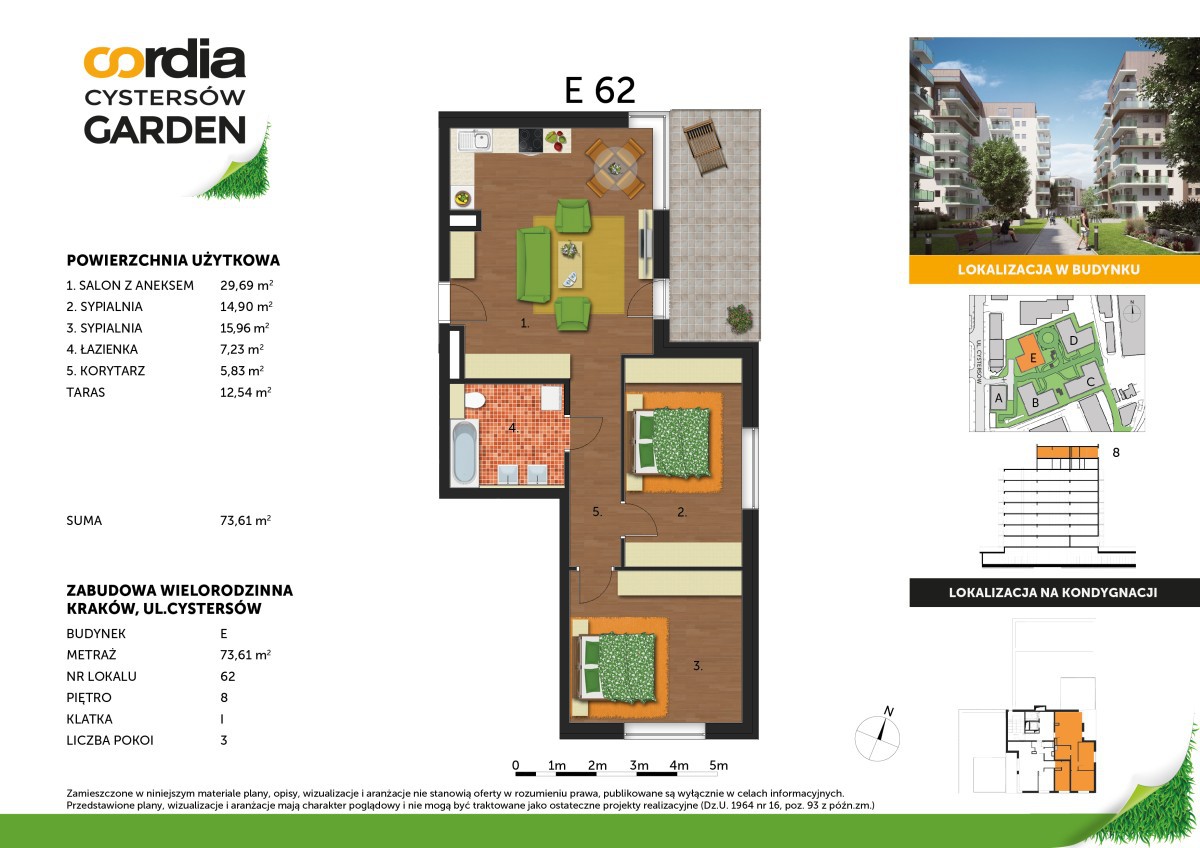 Mieszkanie 3-pokojowe Kraków Grzegórzki, ul. Cystersów. Zdjęcie 10