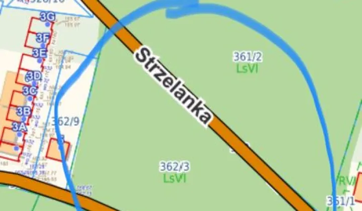 Działka leśna Bojano, ul. Lesoki