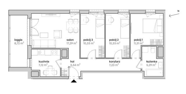 Mieszkanie 4-pokojowe Poznań Starołęka, ul. Unii Lubelskiej. Zdjęcie 7