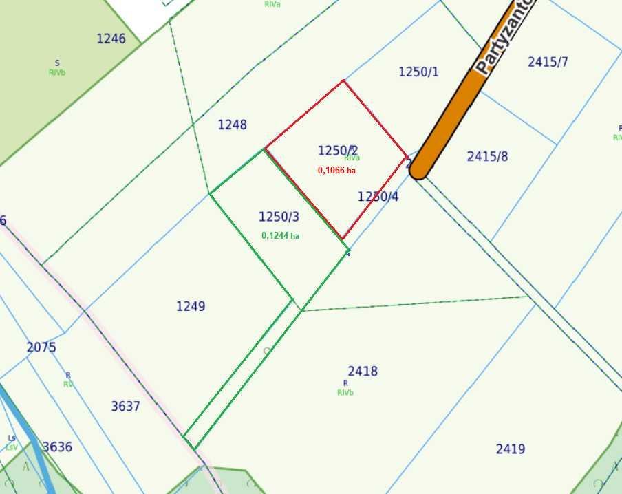 Działka budowlana Rychwałd Olszyny, ul. Partyzantów. Zdjęcie 3