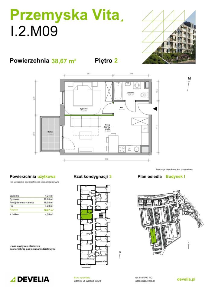 Mieszkanie 2-pokojowe Gdańsk Ujeścisko, ul. Przemyska. Zdjęcie 11