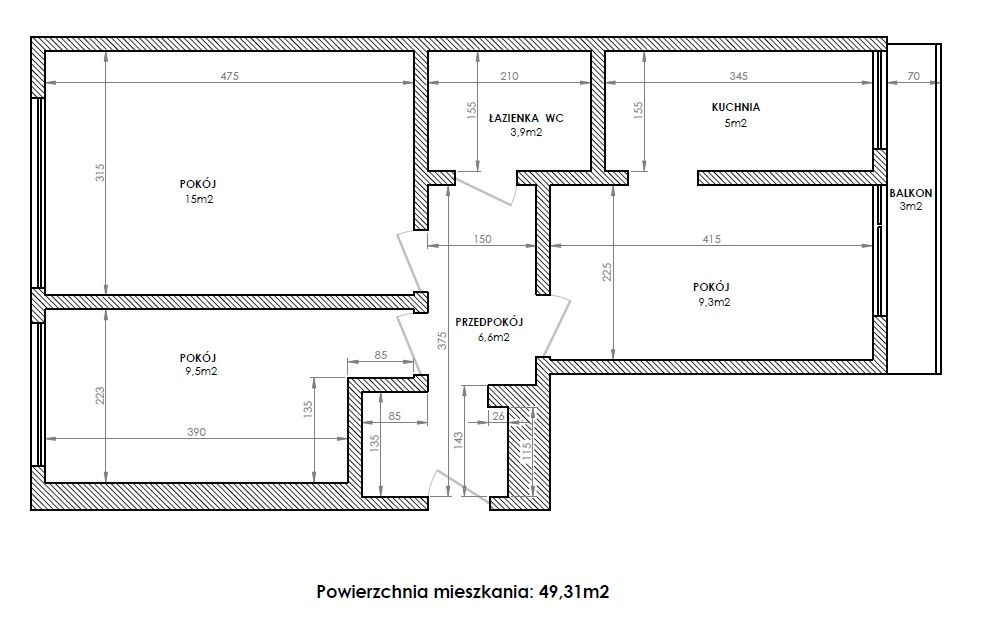 Mieszkanie 3-pokojowe Kraśnik, ul. Tadeusza Zawadzkiego "Zośki". Zdjęcie 1