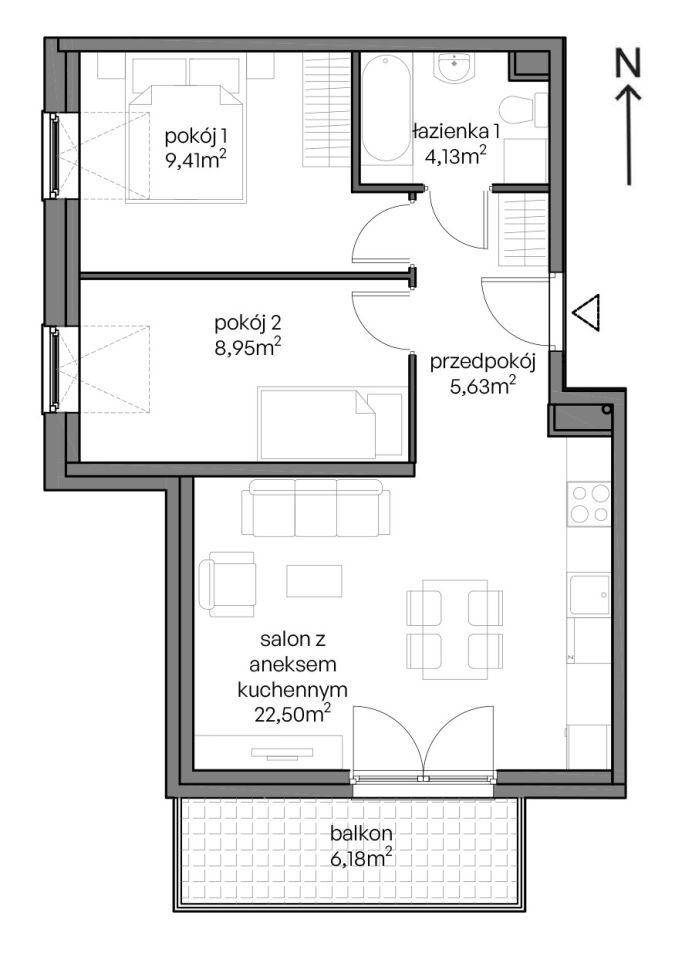 Mieszkanie 3-pokojowe Gdańsk Ujeścisko, ul. Niepołomicka. Zdjęcie 8