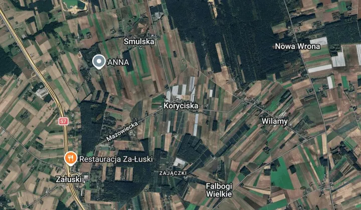 Działka rolna Koryciska