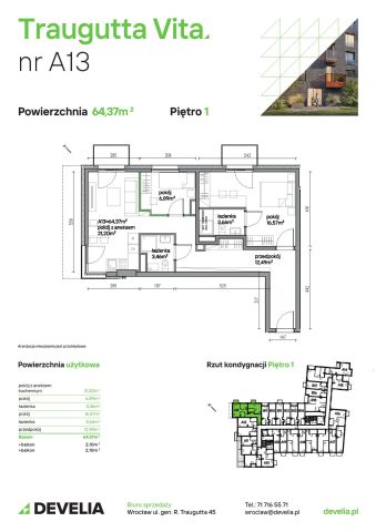 Mieszkanie 3-pokojowe Wrocław, ul. gen. Romualda Traugutta. Zdjęcie 6