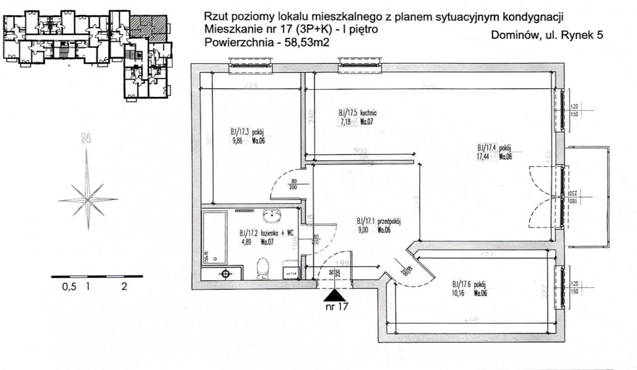 Mieszkanie 3-pokojowe Dominów, ul. Rynek. Zdjęcie 10