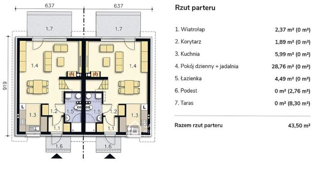 bliźniak, 3 pokoje Mnichowo. Zdjęcie 9