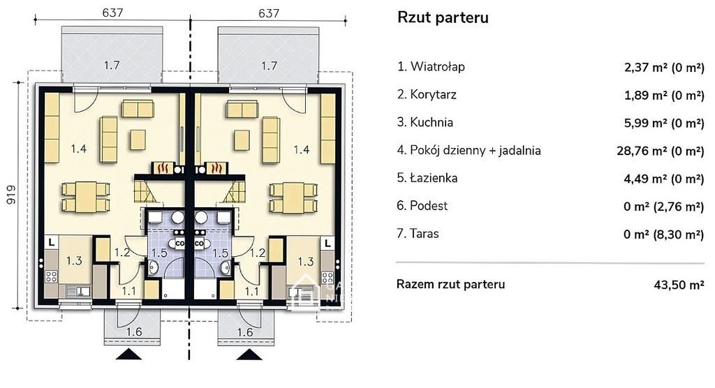 bliźniak, 3 pokoje Mnichowo. Zdjęcie 9