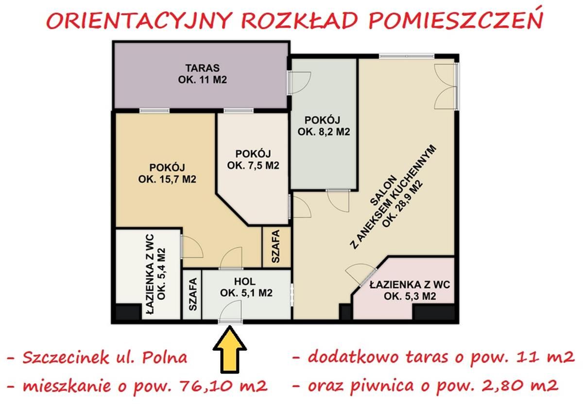 Mieszkanie 4-pokojowe Szczecinek, ul. Polna. Zdjęcie 15