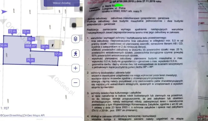 Działka budowlana Lutogniew, ul. Polna