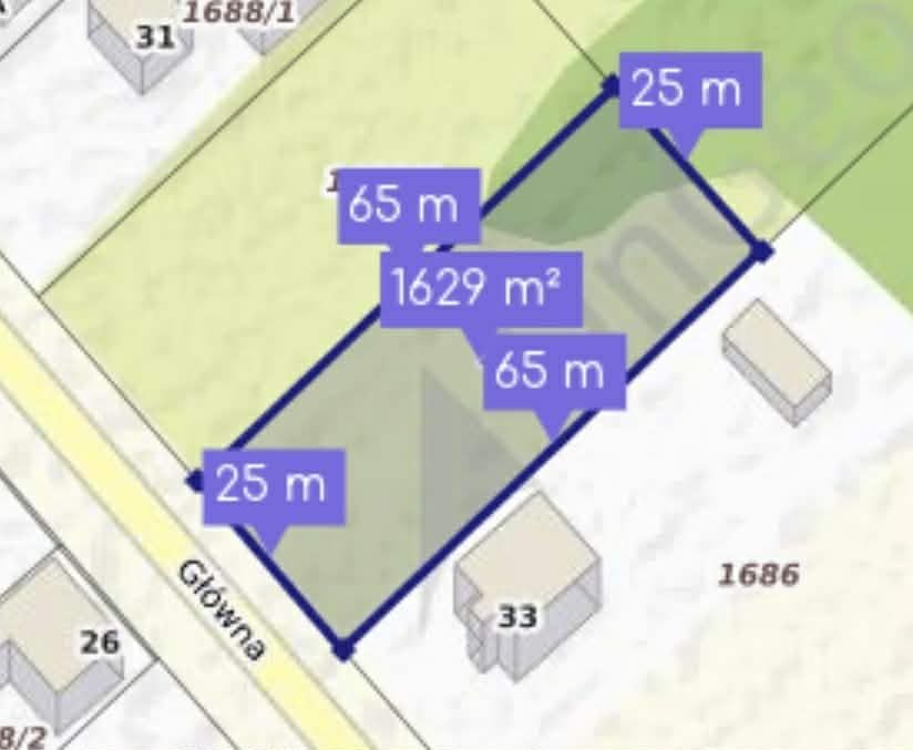 Działka budowlana Garnek, ul. Główna. Zdjęcie 2