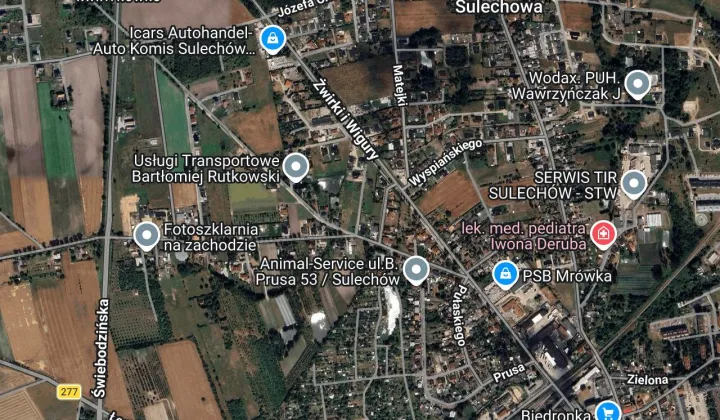 Działka budowlana Brzezie k. Sulechowa, ul. Jana Długosza