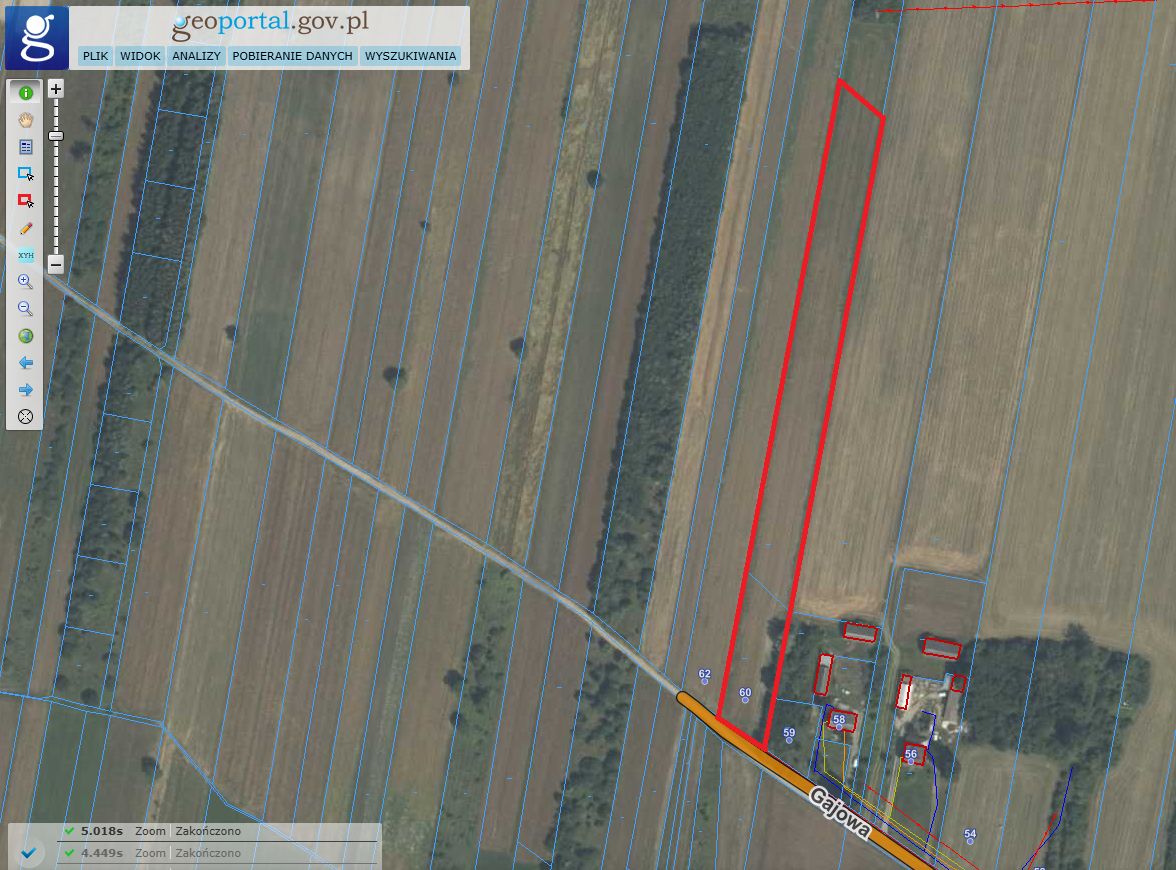 Działka rolna Maków Maków-Gaj, Gajowa