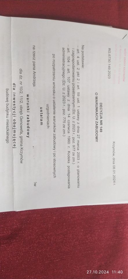 Działka budowlana Genowefa. Zdjęcie 4